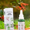Frasco gotario y caja de la Infusión Herbal Doña Cristina, extracto natural de 4 plantas de la marca CDAN.